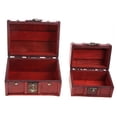 thumbnail image 6 of lanema 2pcs Set Wooden Pirate Jewelry Storage Box for Case Holder Vintage Treasure Ches, 6 of 9