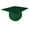 Hunter Green, variant on Adult Unisex Shiny Graduation Cap, Red