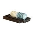 thumbnail image 3 of BeesClover Pull Out Dish Racks Kitchen Under Sink Organizer, Cabinet Slide Out Dish Drying Rack With Drainboard, Carbon Steel Sliding Drawer Pantry Shelf, 3 of 7