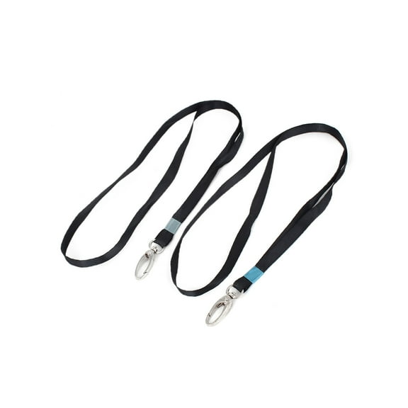 Unique Bargains 2 x Dark Blue Nylon String Keys Card Holding Neck Lanyard 15.7 Long