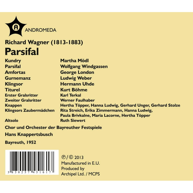 Hans Knappertsbusch - Parsifal - Music & Performance - CD