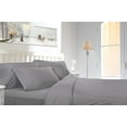 thumbnail image 2 of Clara Clark 1800 Series Deep Pocket 4pc Microfiber Bed Sheet Set Queen Size, Silver Light Gray, 2 of 2