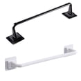 thumbnail image 2 of Self Adhesive Towel Rod Towel Bar Stick on Wall Bath Towel Holder Rail Rack Kitchen Bathroom Black 24.5cm, 2 of 9