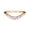 Rose Gold, variant on Sterling silver baguette cut cubic zirconia curved stacking band