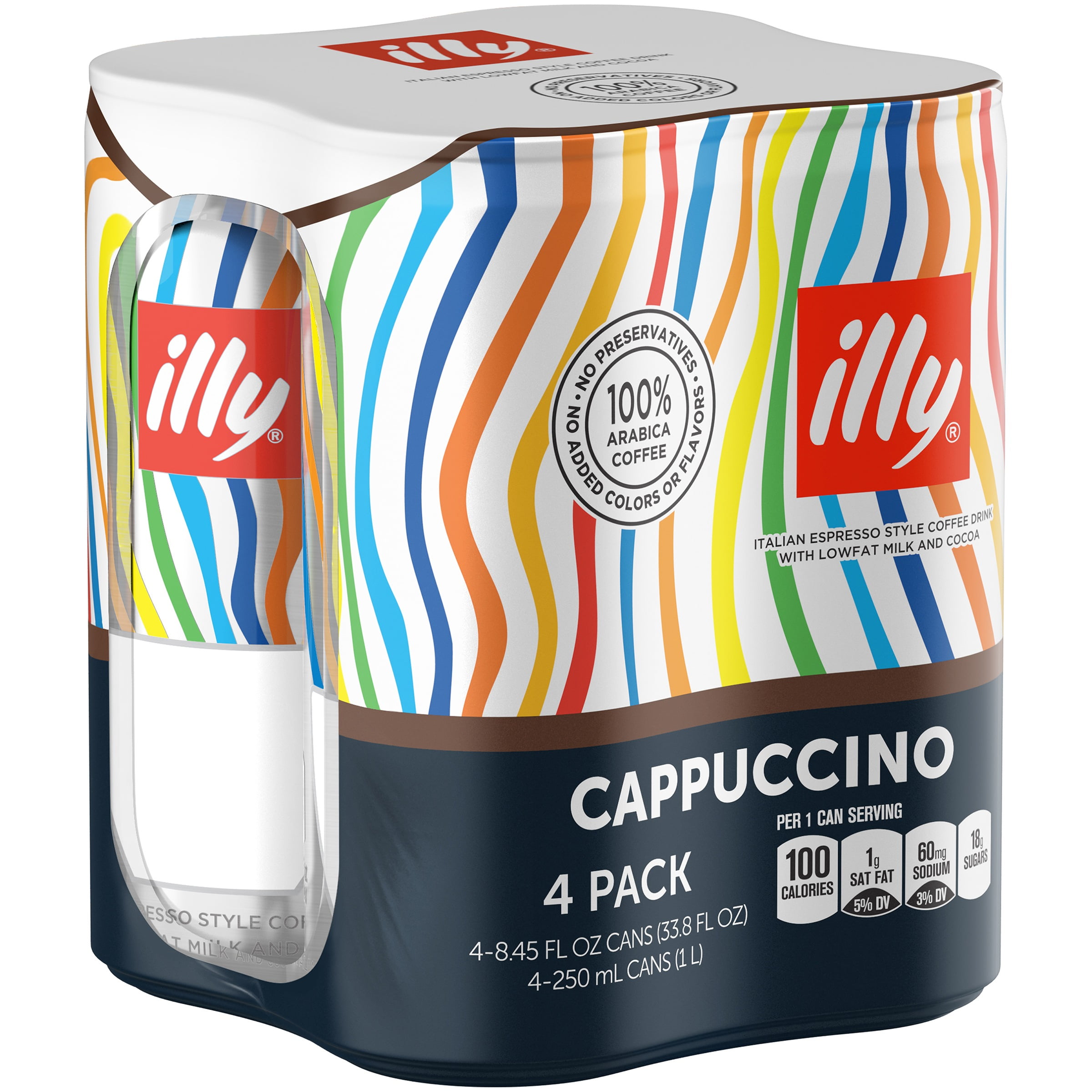 illy Coffee Drink Cappuccino, Issimo Iced, 6.8 Fl Oz, 4 Ct