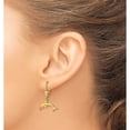 thumbnail image 3 of 14K Yellow Gold Stylish, Charming Polished 28 Mm 16.2 Jumping Dolphin Leverback Earrings, 3 of 4