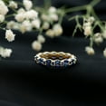 thumbnail image 3 of Rosec Jewels Contemporary Full Eternity Ring with Blue Sapphire for Women (1.50 CT, AAA Quality, September Birthstone), 14K Yellow Gold, US 12.00, 3 of 7