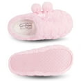 thumbnail image 6 of Jessica Simpson Girls Plush Slip-On Clogs - Comfy Memory Foam Slipper House Shoe with Cute Hearts and Pom Poms for Kids, 6 of 9