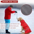 thumbnail image 2 of QBLEEV Warm Dog Coat Reflective Dog Winter Jacket，Waterproof Windproof Dog Turtleneck Clothes for Cold Weather, Thicken Fleece Lining Pet Outfit，Adjustable Pet Vest Apparel for Small Medium Large Dogs, 2 of 7