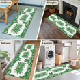 thumbnail image 6 of Summer Leaf Washable Runner Rugs 2'x6', Watercolor Monstera Ferns Palm Leaf Green Tropical Plant Low Pile Throw Entryway Rug Non-Slip Sturdy Edge Binding Carpet for Indoor Bedside Entrance Bedside, 6 of 9