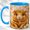 Blue, variant on Golden Guinea Pig Coffee Mug, Small Pet Mug, Ceramic 11 oz