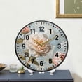 thumbnail image 4 of Yayeee Wall Clock Battery Operated 9.5" Silent Quartz Non-Ticking for Living Room Decor, Whimsical Rose, 4 of 8