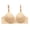 Beige, variant on Womens Bras Wireless, Floral Pattern Front Button Push Up, Soft Comfort Tshirt Bras Lingerie Adjustable Straps