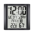 thumbnail image 1 of Termómetro Higrómetro, Hora/fecha/semana Repetición de Alarma / Reloj de Pared con / Temperatura Del Clima Interior Pantalla de 8,6'' Visualización de 8,6'' Hora/fecha/semana Alarma dsfen c Repetición de Reposapiés / Iuppa con Batería, 1 of 6