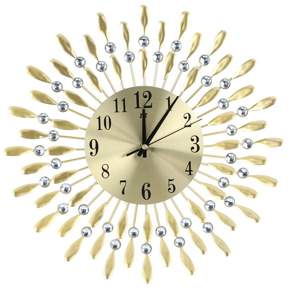 Gold Color Home Decoration Quartz Clock, Fashionable Clock, Study for Office Living Room Home