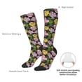 thumbnail image 4 of Xecao Colorful Roses print thigh-high socks, crafted for both men and women with a stretchy, high-opaque design perfect for daily wear, 4 of 6
