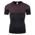 thumbnail image 4 of IWRICH Men's Athletic Short Sleeve Stretch Compression Shirts T-Shirt Running Workout Tops Baselayer Red XL, 4 of 4