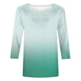 thumbnail image 4 of Ombre Shirts for Women Plus Size Casual Top Summer Cute Gradient Tunic Tees Crewneck Pullover Tops, 4 of 5