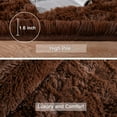 thumbnail image 6 of Brown Rugs for Living Room, 5x8 Feet Fluffy Shag Area Rug for Bedroom, Super Soft Coffee Rugs for Room Decor, Cute Carpets for Kids Nursery Girls Home Dorm Decor, 6 of 8