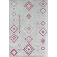 thumbnail image 4 of Soleil BR15M Native Fushchia Tribal Moroccan gray Area Rug, 8'x10', 4 of 10