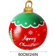 thumbnail image 3 of Venta de bolas inflables de Navidad, 60 cm, grandes, para exteriores, de PVC, para Navidad, inflables gigantes, reutilizables, muñecos de nieve de Papá Noel, para decoración de jardín y patio de Navid, 3 of 5
