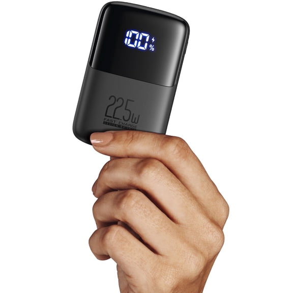 INIU Portable Charger, Smallest 22.5W 10000mAh Fast Charging Power Bank for iPhone & Samsung, Black
