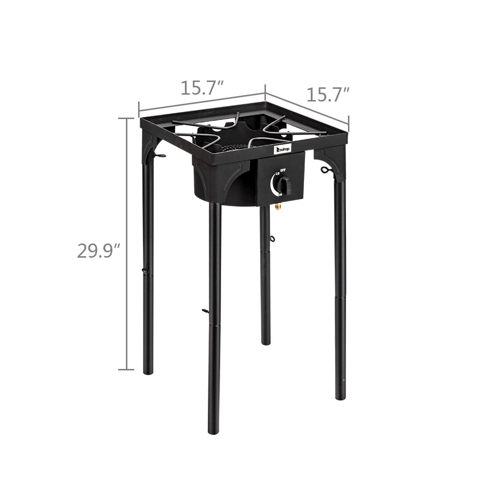 Lowestbest Gas Stove, Portable Gas Furnace for Camping, Fishing, Outdoor Cooking, BBQ, Cast Iron Single Burner Camp Stove w/Adjustable Regulator & Stand Lowestbest Gas Stove, Portable Gas Furnace for Camping, Fishing, Outdoor Cooking, BBQ, Cast Iron Single Burner Camp Stove w/Adjustable Regulator & Stand