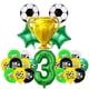 thumbnail image 3 of Decoración de fiesta de cumpleaños de fútbol para niños, vajilla temática de fútbol, taza, plato, Pancarta, globos, juego de suministros para Favor de niño, 3 of 5