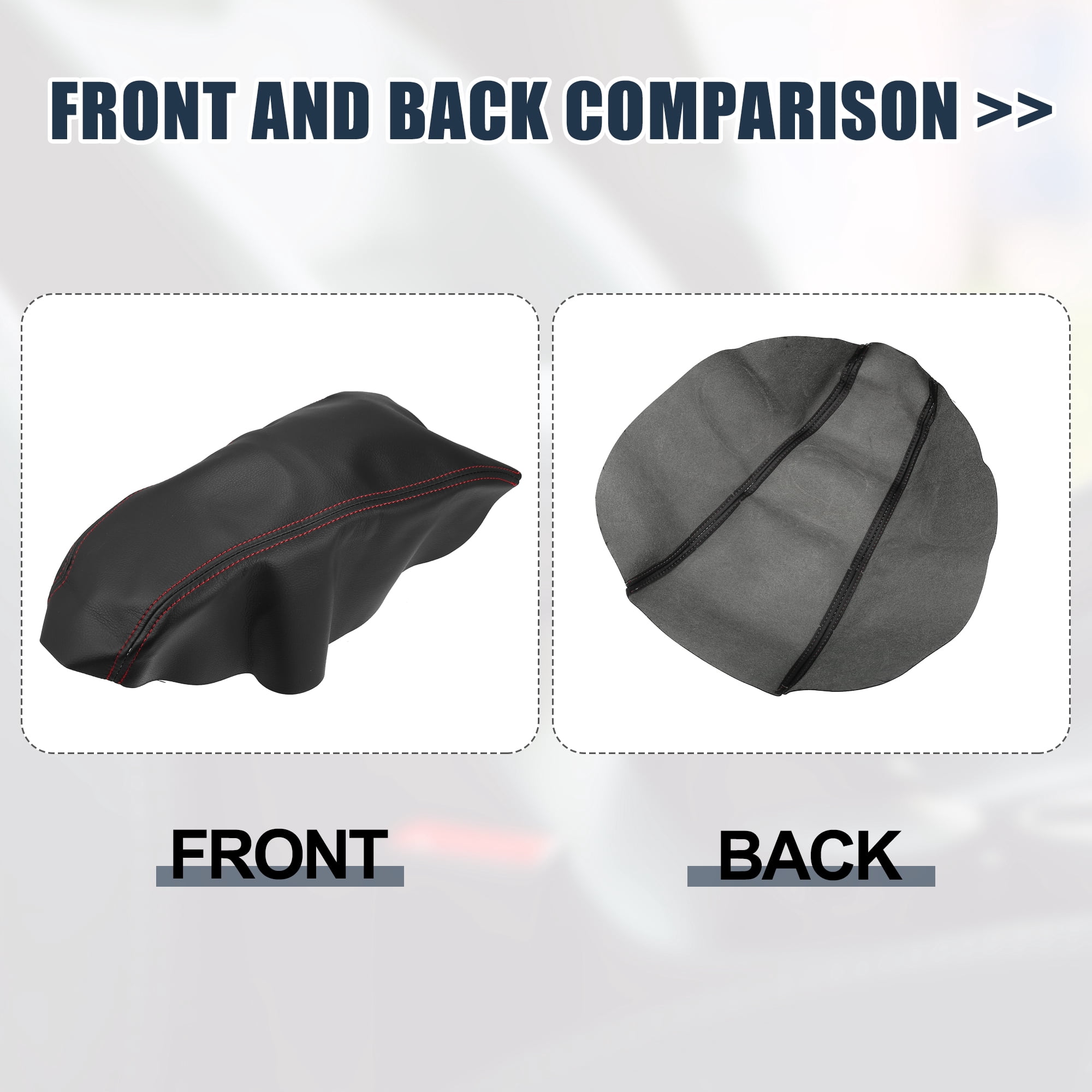 Unique Bargains Microfiber Leather Car Armrest Cover for Nissan Maxima 16-21 Red