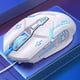 thumbnail image 3 of Ratón para juegos con cable, USB, para juegos y uso diario, 6 botones, 7 luces LED circulares y de respiración, 4 DPI ajustables hasta 3200 DPI, multifunción, ideal para juegos y oficina F, 3 of 7
