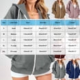 thumbnail image 4 of QATAINLAV Womens Oversized Hoodies Solid Color Zip Up Casual Sweatshirt Jackets with Pockets Ribbed Hooded Coats White L, 4 of 9