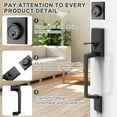 thumbnail image 3 of ZYNERY Matte Black Front Door Handle and Deadbolt Set of 6, with Reversible Knob Handle and Anti-collision Door Stop, Modern Front Door Hardware Lock Set, Universal Handle Reversible for Right & Left, 3 of 7