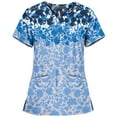 thumbnail image 1 of DPTALR Blouse Uniforme de Travail à Manches Courtes Col en V pour Femmes, 1 of 3