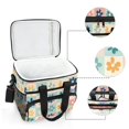 thumbnail image 6 of FORMRS Insulated Cooler Bag 24 Cans Capacity Soft Leakproof Lunch Box with Side Pockets, Green Floral, 6 of 7