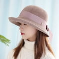 thumbnail image 4 of CoCopeaunt Fall And Winter New Model Chenille Basin Hat, British Hat Knitting Fisherman Hat, Women’s Fashion Bowknot Flanging Hat, 4 of 6