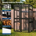 thumbnail image 3 of Jaula Exterior para Gatos – Catio de Madera – Techo Impermeable – 2 Plataformas y Hamaca – Ventana Entrable – Múltiples Gatos – Patio, Jardín, Balcón o Interior, 3 of 7