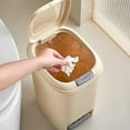 thumbnail image 6 of Elegant Cream White 8L 10L 15L Trash Can with Double Openings Waste Bin for Simplify Waste Management, 6 of 13