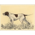 thumbnail image 2 of Collot, Andres 32x25 White Modern Wood Framed Museum Art Print Titled - Hunting Dogs-Pointer, 2 of 4