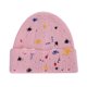 thumbnail image 1 of Gorro de punto con puños de invierno con diseño de arcoíris de salpicaduras de pintura de neón, gorro clásico y cálido para mujer adulta, talla única, 1 of 5