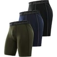 thumbnail image 1 of Roadbox Compression Shorts for Men 3 Pack Cool Dry Athletic Workout Underwear Running Gym Spandex Baselayer Boxer Briefs, 1 of 5