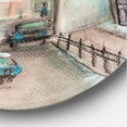 thumbnail image 3 of Designart 'Lanes In Moscow Cityscape' Traditional Circle Metal Wall Art 23x23 - Disc of 23, 3 of 5