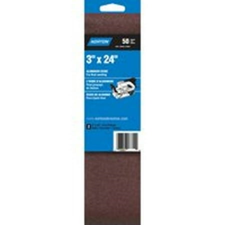 

NORTON 48630 Sanding Belt 50-Grit Coarse 24 in L 3 in W Aluminum Oxide For Belt Sanders