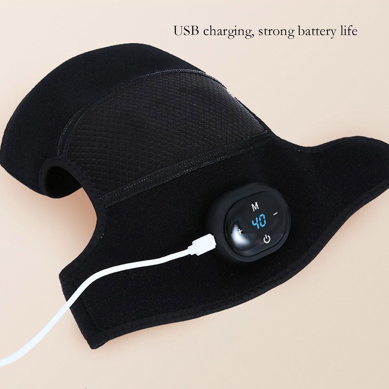 Knee Massager,Usb Knee Heating Pad,Cordless Knee Massager with Heat and Vibration for Knee Shoulder Elbow,Heated Knee Brace for Arthritis,Gifts for Men Women