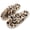 beige leopard print, variant on Women’s Plush Leopard Print Slippers, Fuzzy Open Toe Slip-On Sandals, Sizes 5-13