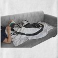 thumbnail image 6 of Jiu Jitsu Soft Flannel Fleece Throw Blanket, Wrestler Athlete Gorilla Dressed in Kimono Hand Drawn Style, Cozy Plush for Indoor and Outdoor Use, 50" x 60", Charcoal Grey White, by Ambesonne, 6 of 6
