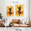 thumbnail image 4 of Elephant Stock Indian Classical Dance Wall Art - Vertical Canvas Wall Art - Living Room Wall Decor - Dance Canvas - Black And Orange Decor - 30" x 45", 4 of 8