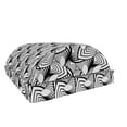 thumbnail image 1 of Abstract Foot Rest, Geometric Motif with Curving Leaf Forms Contemporary Abstract Urban Boho, Non-Slip Backing Ergonomic Memory Foam Leg Support for Office, Charcoal Grey White, by Ambesonne, 1 of 5