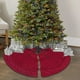 thumbnail image 5 of Falda de árbol de Navidad decorativa redonda para dormitorio, fiesta o casa de campo Rojo 24 pulgadas, 5 of 9