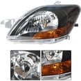 thumbnail image 2 of GENRICS  Right&Left Headlamps Halogen Headlights Black For 2007-2011 Toyota Yaris, 2 of 7