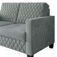 thumbnail image 4 of Castle Place Modern Luxe Velevet Diamond Tufted Upholstered Loveseat, Light Blue, 4 of 8